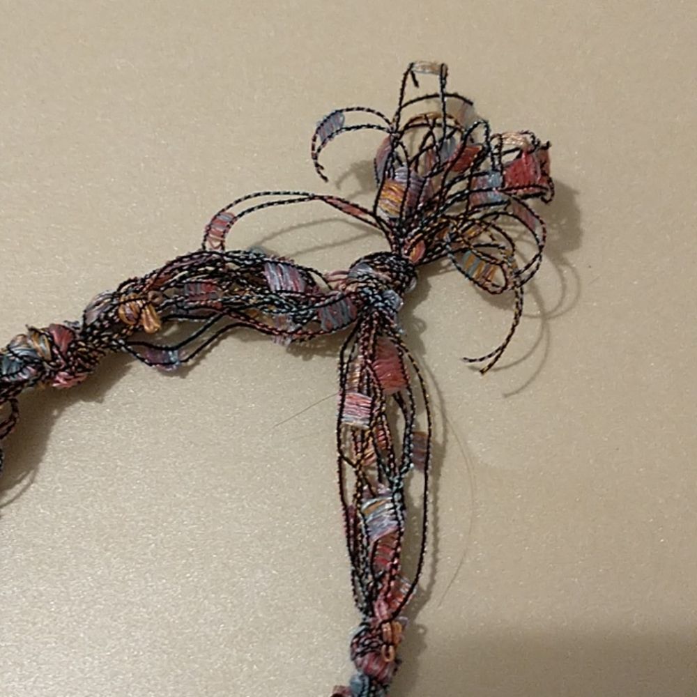 Ladder Ribbon, Hand Crocheted Necklace! - Picture 5 of 9